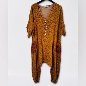 NWOT Kantha Bae Reversible Harem Jogger Jumpsuit OS